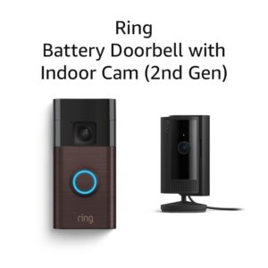 Ring Battery Doorbell with Ring Indoor Cam 2nd Gen (Black)
