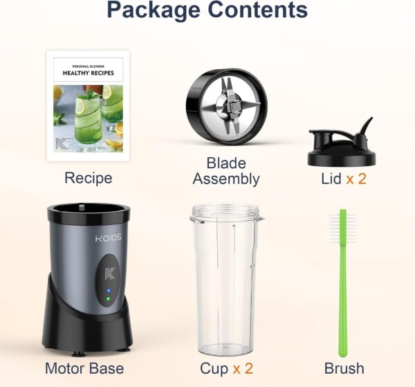 KOIOS Smoothie Blender, 900W Personal Blender for Shakes - Image 3