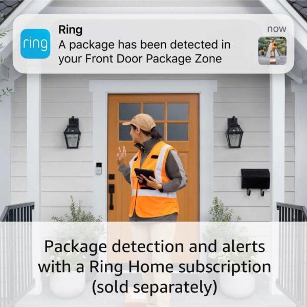 Ring Battery Doorbell with Ring Indoor Cam 2nd Gen (Black) - Image 3