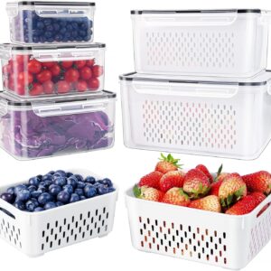 5 PCS Large Fruit Containers for Fridge