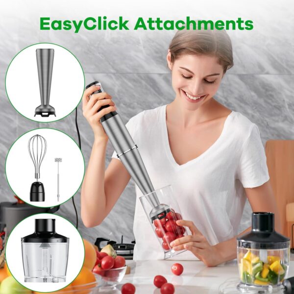 Immersion Blender Handheld Corded Hand Blenders Set 1100W - Image 3