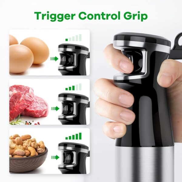 Immersion Blender Handheld Corded Hand Blenders Set 1100W - Image 4