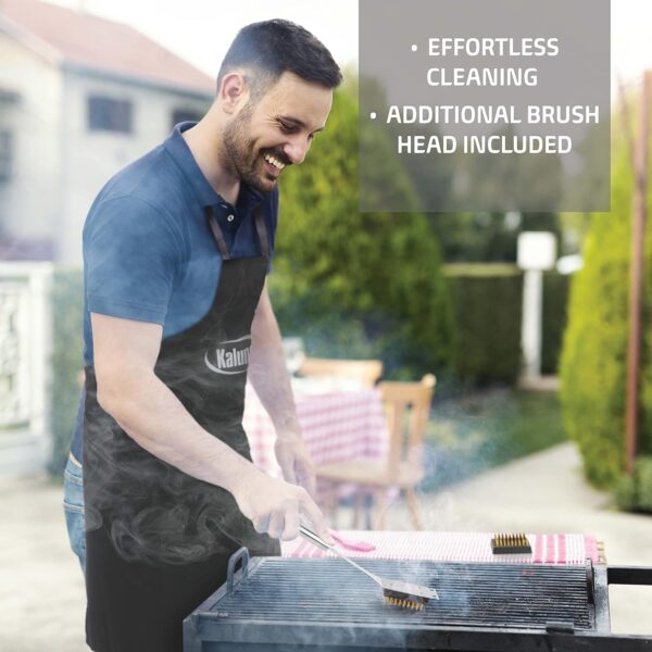 Heavy Duty Stainless Steel BBQ Grill Tools Set for Outdoor Grill with Aluminum Case and Apron - Image 6