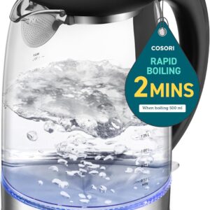 Electric Kettle, No Plastic Filter & Spout, Stainless Steel Inner Lid