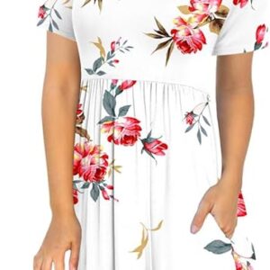 LONGYUAN Women's Casual Dresses 2025 Summer Short Sleeve Dress