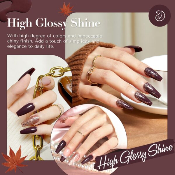 Dry Nail Polish Kits Fall Long Lasting French Tip Nail Polish Natural Manicure Diy Home Gift for Girls - Image 4
