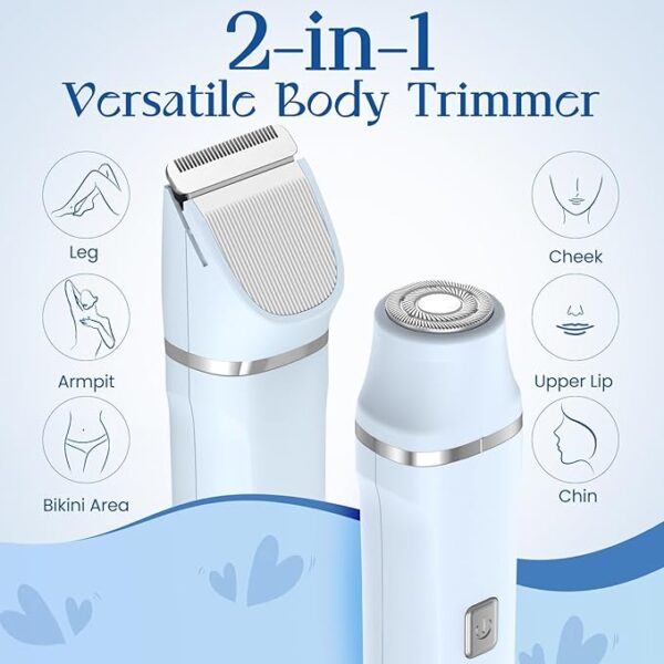 Body Hair Trimmer Shaver for Women's Grooming, Wet & Dry Use Groomer - Image 3