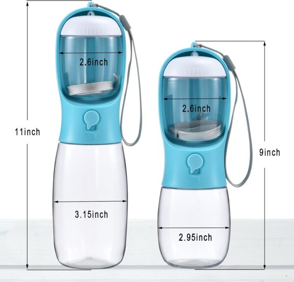 Dog Water Bottle with Food Container, Travel Puppy Water Bowl, Portable Pet Dispenser, Dog Stuff Accessories Items - Image 5