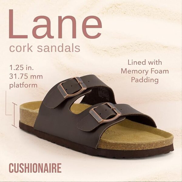 CUSHIONAIRE Lane Cork Footbed Sandals for Women - Image 4