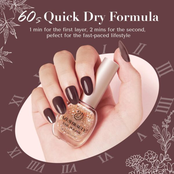 Dry Nail Polish Kits Fall Long Lasting French Tip Nail Polish Natural Manicure Diy Home Gift for Girls - Image 3
